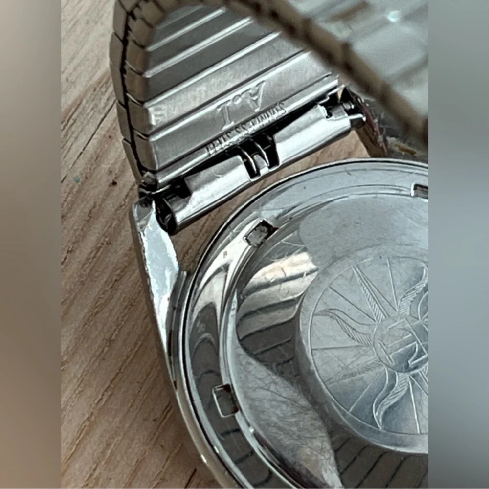 Tissot Men's Watch Visodate Automatic Seastar RARE Vintage Silver Tone Dial Date